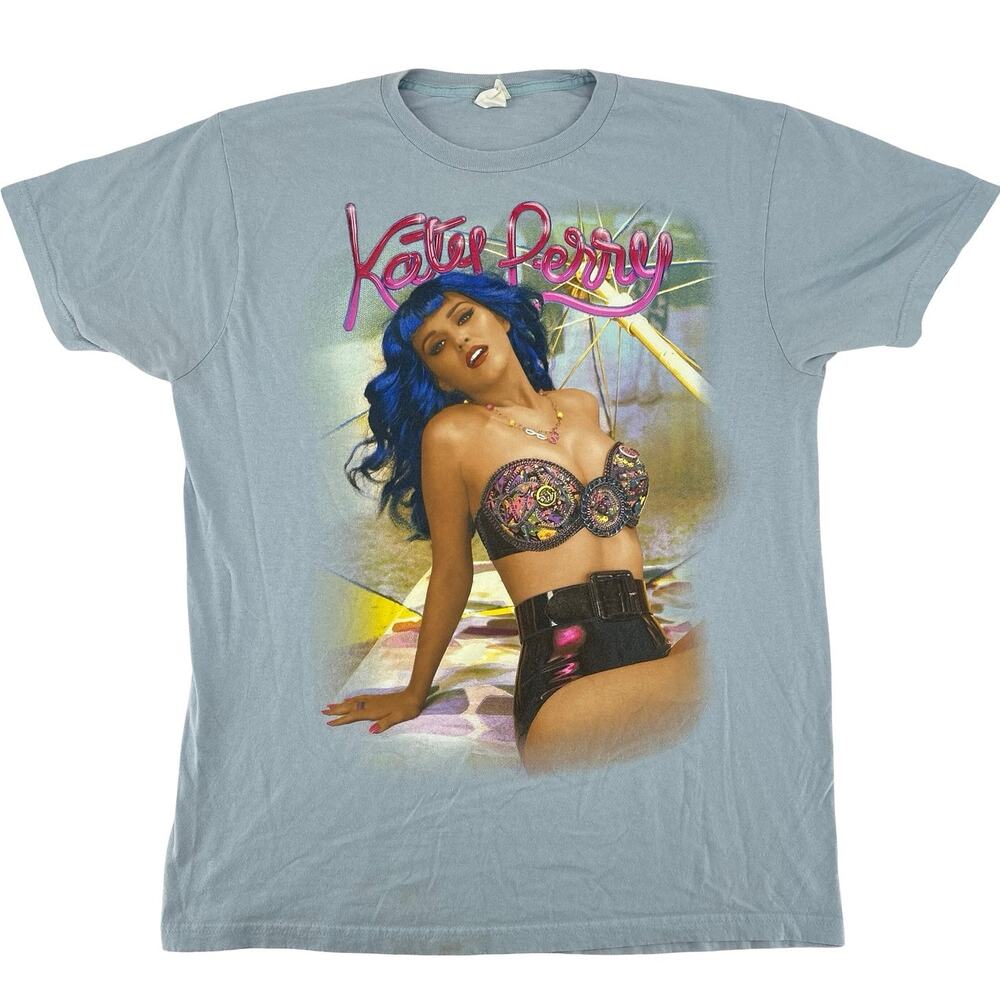 Unisex Katy Perry 2011 California Dreams Tour Blue Concert T Shirt Bay Island ~L